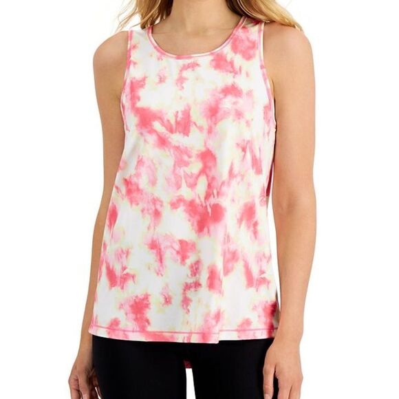 ID Ideology Women's Morning Glory Tie-Dyed Mesh Back Tank Top Medium NWT - Picture 1 of 10